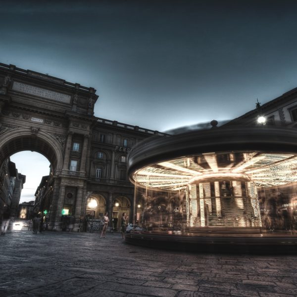 Carrousel Merry Go Round Rotonde Verlicht S Nachts