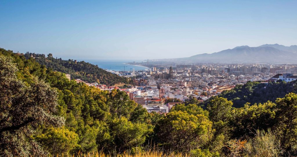 Malaga stad uitzicht Costa del Sol