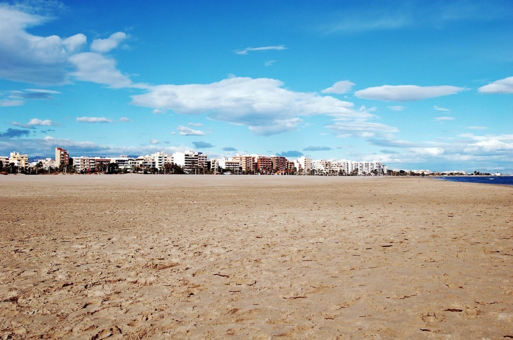 Sagunto Valencia Costa Strand Zand Zee Gebouwen