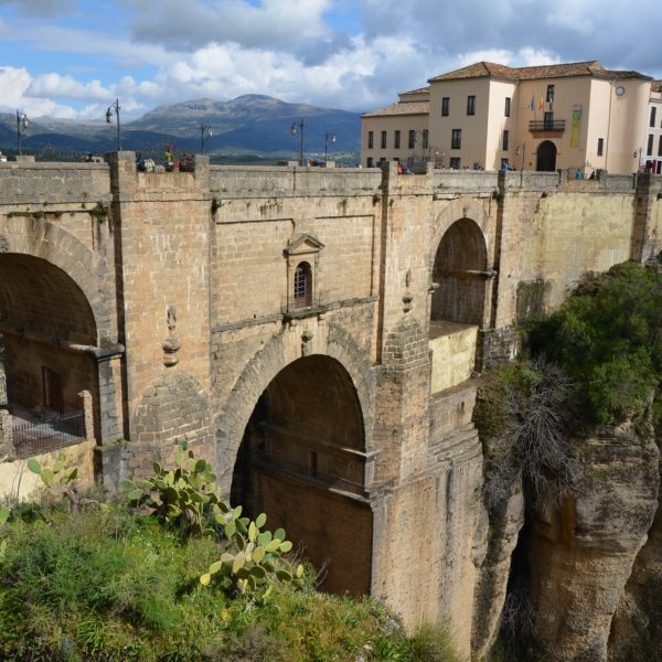 Spanje Rotonde Straat Brug Costa De La Luz